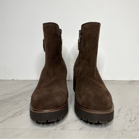 Blondo Dahlia Brown Suede Buckle Bootie 11M - Picture 2 of 14